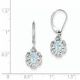 thumbnail image 3 of Sterling Silver Rhodium-Plated Blue Topaz Diamond Earrings (28 X 10) Made In China qe10231bt, 3 of 3