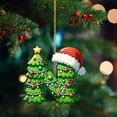 thumbnail image 4 of 2D Acrylic Christmas Tree 26 Letter Pendants - Festive Alphabet Decorative Ornaments, Customizable Family Name Christmas Party Decor, Perfect for Christmas Trees, Wreaths & Holiday Gift, 3.15in, N, 4 of 7