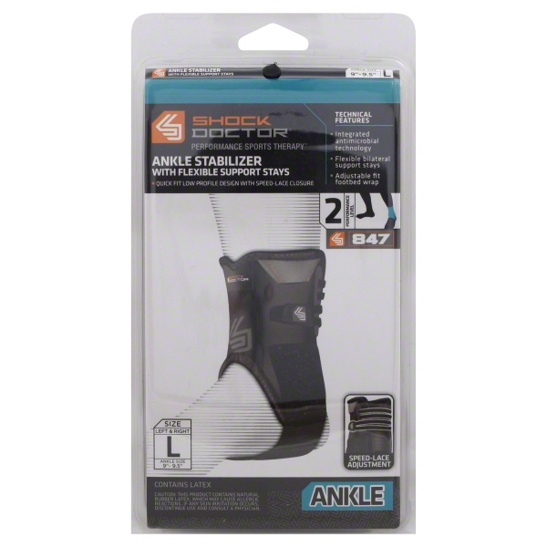 Shock Doctor Ankle Stabilizer Brace With Flexible Support Stays level 2