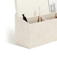 thumbnail image 5 of U Brands Two-Tier Desk Storage Boxes, Beige Linen, Adults, Teens and Tweens, 5093U, 5 of 8