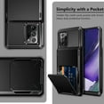 thumbnail image 6 of for Galaxy Note 20 Ultra Case Card Holder Wallet 4-Card Flip Cover Credit Slot Back Pocket Men Dual Layer Protective Hybrid Hard Shell Bumper Armor Case for Samsung Note 20 Ultra 6.9 Black, 6 of 12