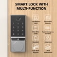 thumbnail image 3 of COBIZI Smart Lock with WiFi, Fingerprin Keyless Entry Door Lock with App Control, App Remote Control, Auto-Lock, Smart Deadbolt Lock, Easy Installation, IP54 Waterproof, Metallic Silver, 3 of 12