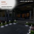 thumbnail image 6 of Alpine Corporation 17" Solar Pathway Stake LED Lights, Set of 8, Brown, 6 of 12