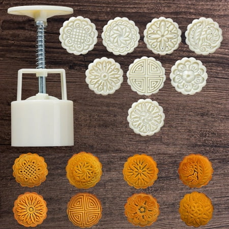 

Vikudaty Molds Flower Mooncake Square Festival Mid-Autumn Powerful Circle DIY Traditional Cake Mould 2022 kitchen