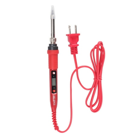 

1Pc Professional 110V 80W LIQUID Crystal Adjustable Thermostat Soldering Iron Set with US Plug (Red)