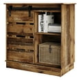 thumbnail image 2 of Castle Place Farmhouse Sideboard Buffet Cabinet, Walnut, 2 of 7