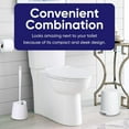 thumbnail image 3 of Small Plastic Bathroom Set 3L White Plastic Compact Trash Can, and Toilet Bowl Cleaner Brush with Holder – Matching Toilet Set, 3 of 5