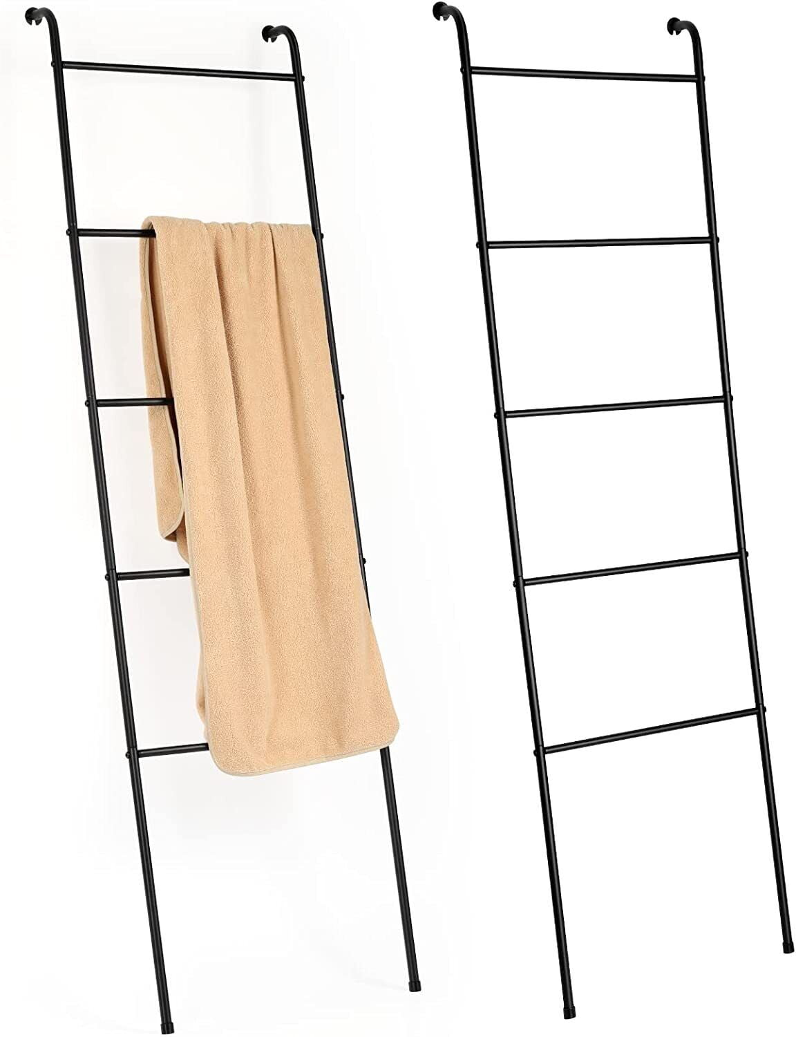 Set of 2 Blanket Ladder Bathroom Towel Ladder Rack Leaning Towel