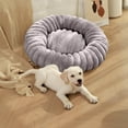 thumbnail image 5 of Btomtd High Weight Plush Pet Beds with Long Hair, Round Winter Comfortable Warm Dog Bed and Cat Bed, Soft and Cozy Pet Mat for Cold Weather, Gray, 5 of 7