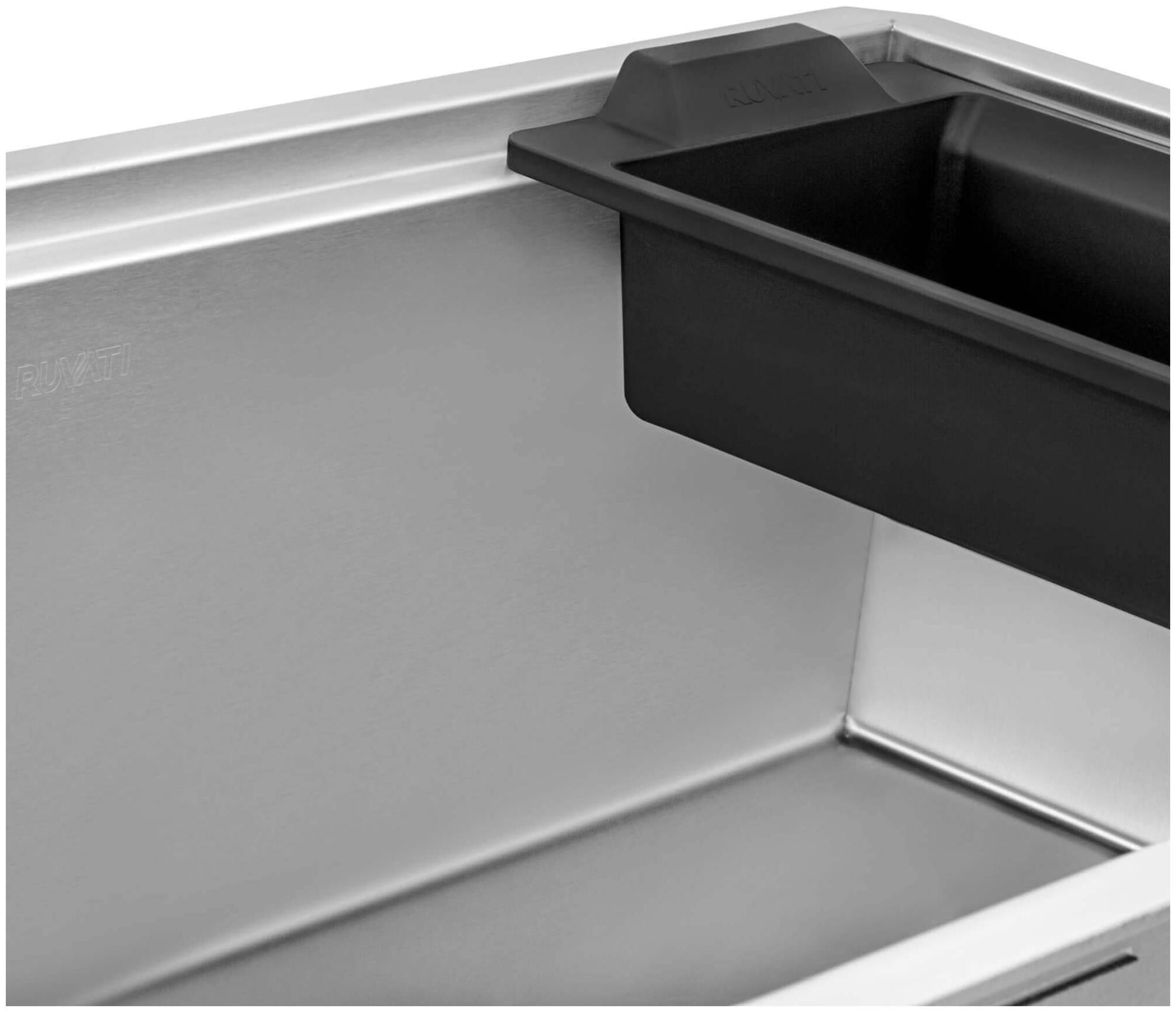 Ruvati USA RVH8584 30 in. Workstation Slope Bottom Offset Drain Undermount 16 Gauge Kitchen Sink