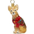 thumbnail image 2 of Diva Dog Chihuahua Wearing Ugly Christmas Sweater Polish Glass Ornament Dog New, 2 of 3