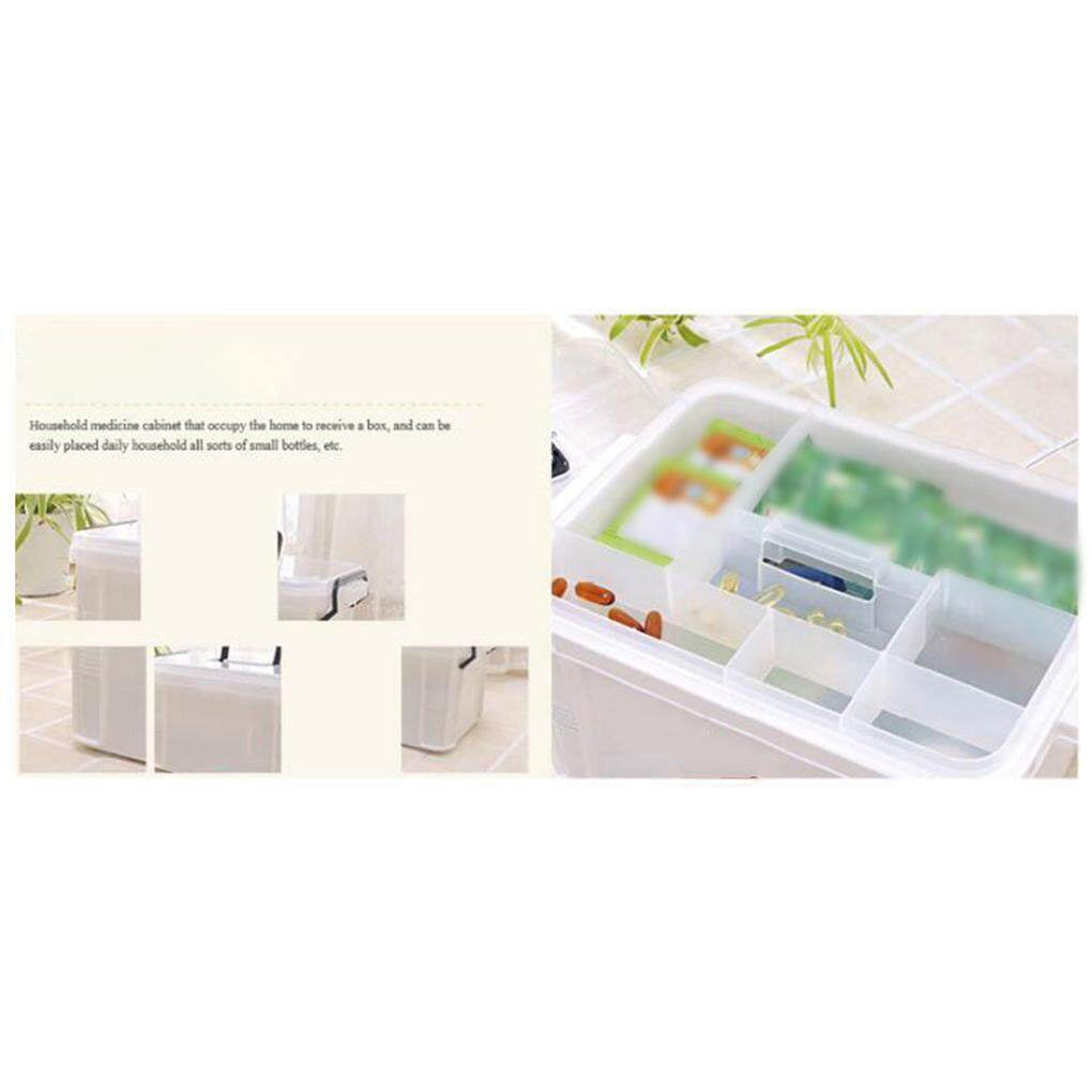 First Aid Kit Plastics Pouch Medicine with Handle Supplies Dust-proof Storage Cases Convenient Simple Style Household Supply Medical Case