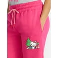 thumbnail image 4 of Hello Kitty Women's Holiday Graphic Jogger Pants with Drawstring Waist, Sizes XXS–XXL, 4 of 5