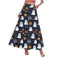 thumbnail image 4 of Edvintorg Long Skirts for Women Halloween Costumes Fashion Casual High Waisted Maxi Skirt with Pockets Plus Size Womens Clothing, 4 of 5