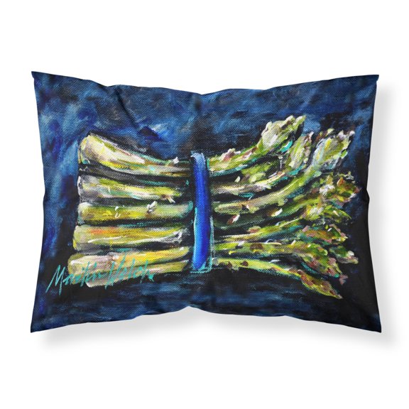 Carolines Treasures MW1218PILLOWCASE Asperagus Blew Fabric Standard Pillowcase Standard multicolor