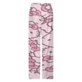 thumbnail image 5 of Hello-kitty-face-pattern-background-scaled Womens Comfy Pajama PJ Pants Lounge Pants Sleepwear Drawstring PJ Bottoms Pants, 5 of 7