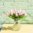 thumbnail image 2 of Luxtrada 20Pcs Tulips Real Touch Artificial Flowers Fake Tulips Arrangement Bouquet for Home Kitchen Office Wedding Spring Holidays Valentine's Day Decor (Pink), 2 of 7