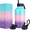 Rainbow, variant on GEDUX 64oz Vacuum Insulated Stainless Steel Water Bottle with 2 Leak Proof Lids(Spout Lid and Straw Lid) Keeps 12H Hot 24H Cold, Wide Mouth Powder-Coated Water Bottle for Sports and Travel