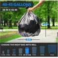 thumbnail image 4 of ZOUYUE 40-45 Gallon Trash Bags, Heavy Duty Outdoor Garbage Bags (50 Count) for Commercial, Lawn, Leaf and Contractors, 4 of 7