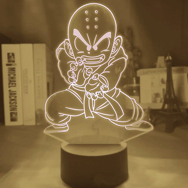 Luz Led 3D de dibujos animados de Vegeta, figura de Anime, luz nocturna de Dragon Ball Z King, lámpara de escritorio de decoración de Son Goku GK de la infancia, regalo QYM unisex