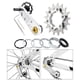 thumbnail image 3 of Cadena de Desviador trasero shamjiam Kit Conversión de Plata 17T Tensor de cadena de bicicleta, 3 of 9