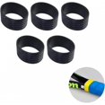 thumbnail image 2 of Zhuge 5Pcs Tennis Racket Handle Rubber Ring Stretchy Tennis Racquet Band Overgrips, Yellow/Red/Bllue/Pink/Black, 2 of 5