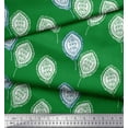 thumbnail image 3 of Soimoi Green Cotton Cambric Fabric Artistic Leaves Decor Fabric Printed Yard 42 Inch Wide, 3 of 3