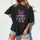 thumbnail image 2 of Blusa informal de manga corta con cuello redondo y estampado de Pascua para mujer Pompotops hfajkhk128208, 2 of 5