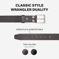 thumbnail image 5 of Wrangler Men's Genuine Leather Belt with Removable Buckle, 38mm Casual Belt for Jeans, Gifts for Men, 5 of 10