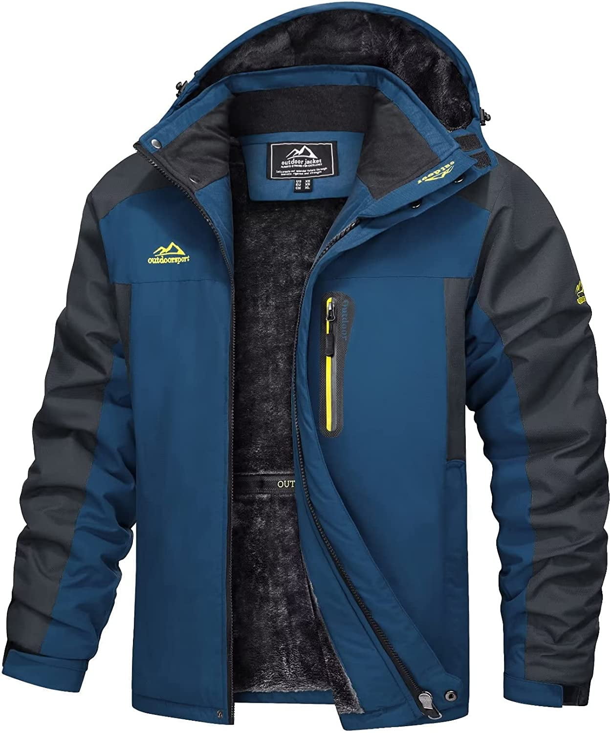 Men's Winter Coats Water Resistant Snow Ski Jacket Fleece Lined Parka 4