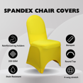 thumbnail image 2 of Your Chair Covers - Stretch Spandex Banquet Chair Cover Yellow for Wedding, Party, Birthday, Patio, etc., 2 of 6