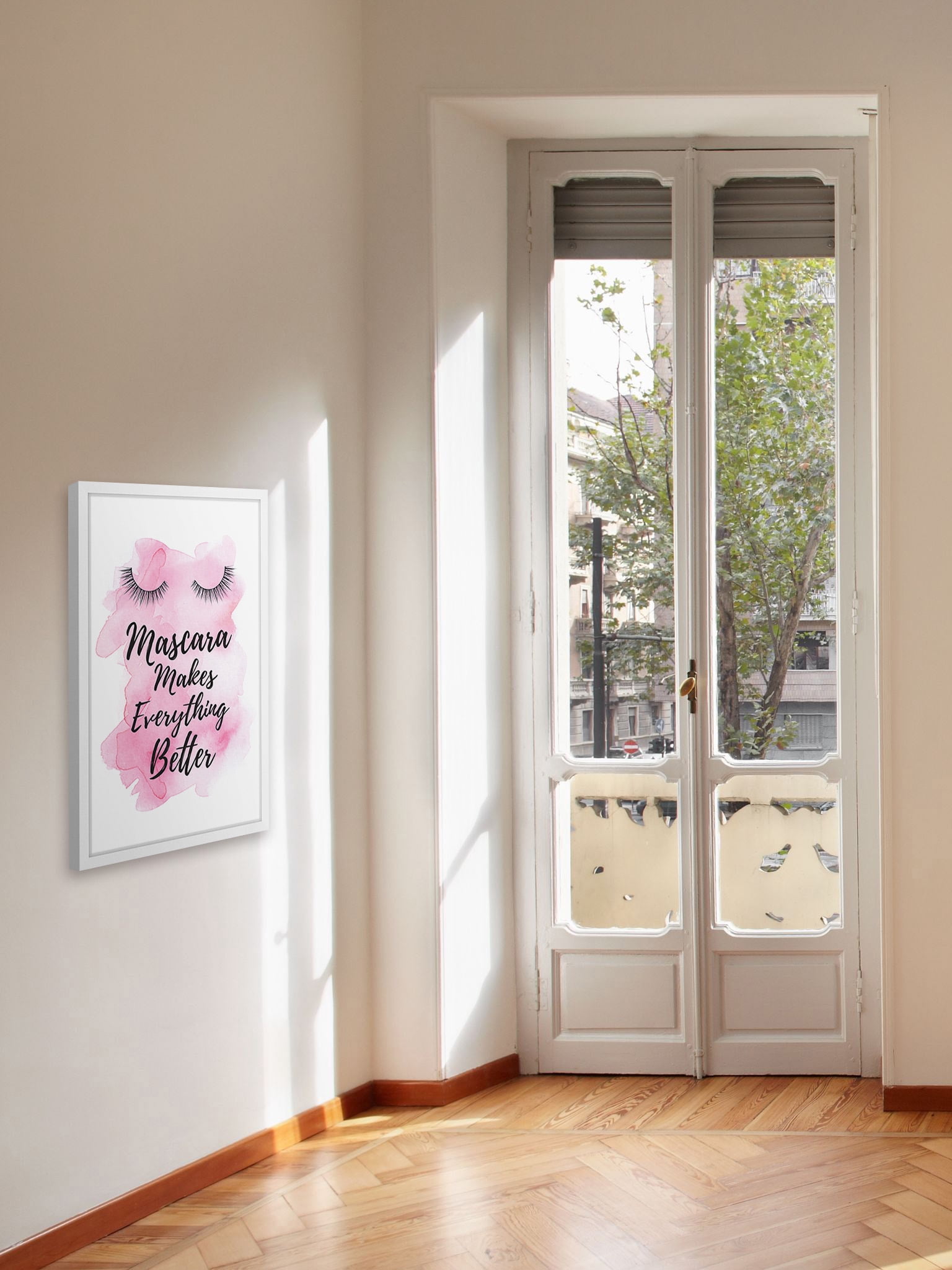 "Mascara Makes Pink" Framed Painting Print