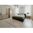 thumbnail image 5 of Ahgly Company Machine Washable Indoor Square Industrial Modern Dark Almond Brown Area Rugs, 5' Square, 5 of 7
