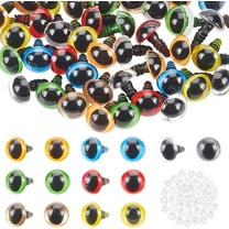 70pcs Crochet Eyes 12mm Safety Eyes 7 Colors Cat Eyes Craft Resin Eyes Amigurumi Eyes with Washers