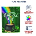 thumbnail image 5 of America Forever Happy St Patricks Day House Flag 28 x 40 Inch Double Sided Yard Outdoor Decoration Clover Shamrock Leprechaun Hat Rainbow Pot of Gold St. Patrick's Day Flag, 5 of 5