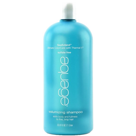 33.8 oz / liter , Aquage SeaExtend Volumizing Shampoo - sulfate-free Hair Scalp - Pack of 3 w/ Sleek Teasing Comb