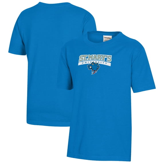 Youth Blue St. Mary's University Rattlers Logo Comfort Wash T-Shirt