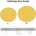 thumbnail image 2 of Round Fitted Tablecloth 52 Inch, Yellow Natural Texture Round Tablecloths Heat Resistant Table Cloth Round Outdoor Tablecloth for Dining, Party, Buffet, Wedding, 2 of 8