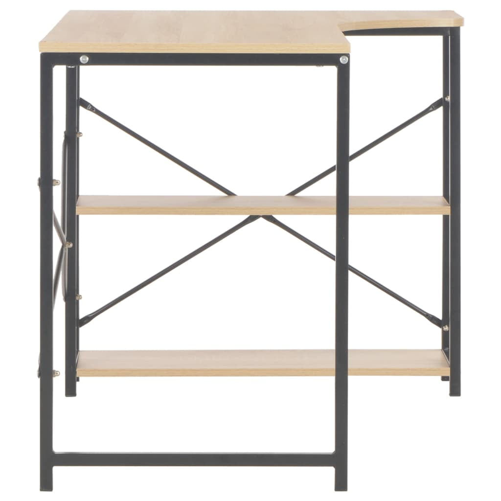 Lowestbest Modern Writing Desk, Computer Desk Workstation for Home Office, Black and oak Lowestbest Modern Writing Desk, Computer Desk Workstation for Home Office, Black and oak