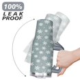 thumbnail image 6 of Light Gray White Snowflakes 40 Oz Tumbler with Handle Lid and Straw Stainless Steel Double Walled Vacuum Insulated Cup Merry Christmas Gifts Tumbler for Women Men Friends Outdoor Indoor, 6 of 6