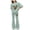 Green, variant on Spring Toddler Girl Clothes Girls 2-Piece Outfits Short Sleeve Top & Flared Pants Kids Summer Clothing Set White Size,11Y