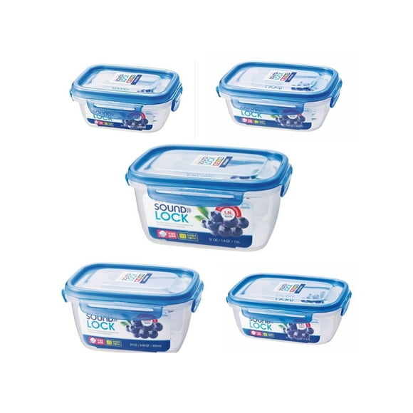 Set De Contenedores Rectangulares SOUNDLOCK Lock&Lock Lock & Lock LEPRECT