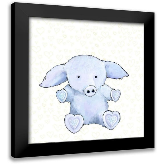 Diannart 12x12 Black Modern Framed Museum Art Print Titled - Every Hearts a Hug I