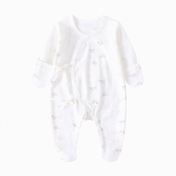 CAUYDY Girls Clothes for Baby Newborn Sleepers 3 6 9 12 18 24 Months Preemie Long Sleeve Romper Infant Girl Pajamas Fall Winter Toddler Bodysuit Sizes 0-1 Months,Purple