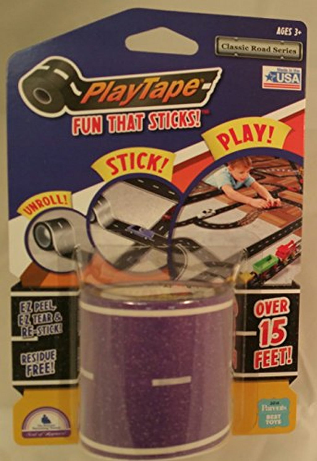 2 pc Purple  Inroad Toys Play Tape Classic Road Series  15 ft Roll Road ea roll 