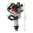 thumbnail image 5 of 32.7CC Gas-Powered Post Driver, 2-Stroke Engine Gasoline Piling with Conversion Head, Single Cylinder Gasoline Petrol Garden Fencing Tool Machine for Gardening, Road Fencing, Planting, 5 of 14
