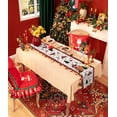 thumbnail image 3 of Christmas Snowflake Elk Tree Christmas Home Decor Table Runner Wedding Decoration Tablecloth Kitchen Table Runners, 3 of 4