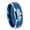 Matte Blue, variant on Air Force Beveled Edge Rose Gold Tungsten Engraved Ring 10MM