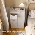 thumbnail image 6 of Aiho 33.5 "H Wooden Bathroom Storage Cabinet with 4 Drawers, a Cupboard and Adjustable Dividers for Bathroom,Living room,and Bedroom - White, 6 of 8