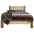thumbnail image 2 of Glacier Country Collection Full Platform Bed w/ Laser Engraved Wolf Design, 2 of 9
